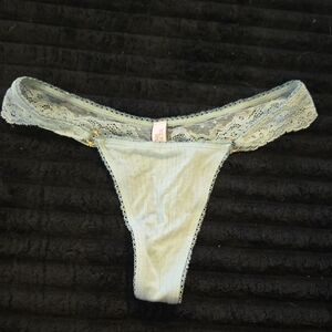 Victoria's Secret Lace Trim Panties - Light Blue